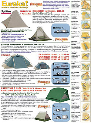 Eureka Camping Page from Catalog